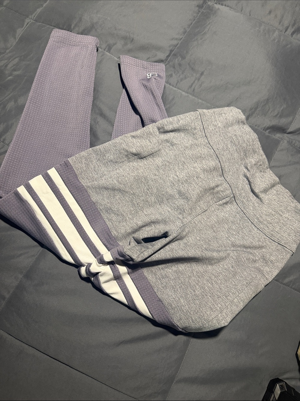 Bombshell sportswear lilac & Gray Athletic Leggings